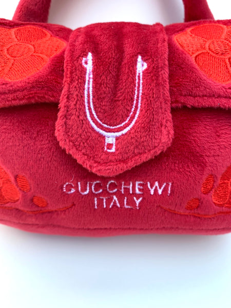 Gucchewi Italie Sac à main Squeaky en Peluches pour chiens/ Gucchewi Italy Handbag Squeaky Plush Toys for dogs